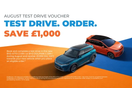 Get £1,000 Towards a New BYD This August