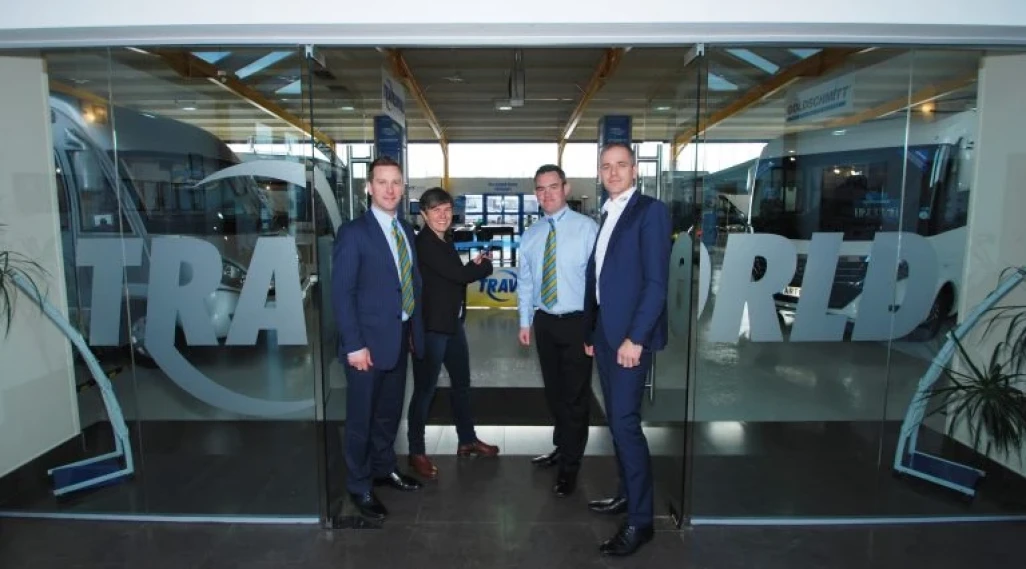 Hymer Group Representatives Attend Grand Opening of Travelworld Showrooms