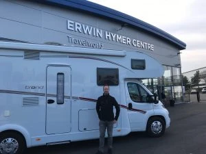 Scott Beaumont at Erwin Hymer Centre Travelworld