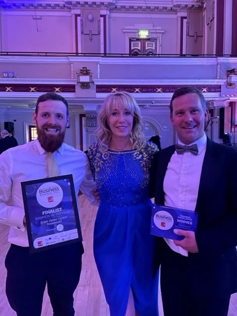 Ross Edwards and Mike at the Stoke-on-Trent BusinessLive Awards