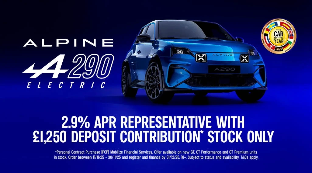 Alpine A290 Blue Week Offer – Save with 2.9% APR