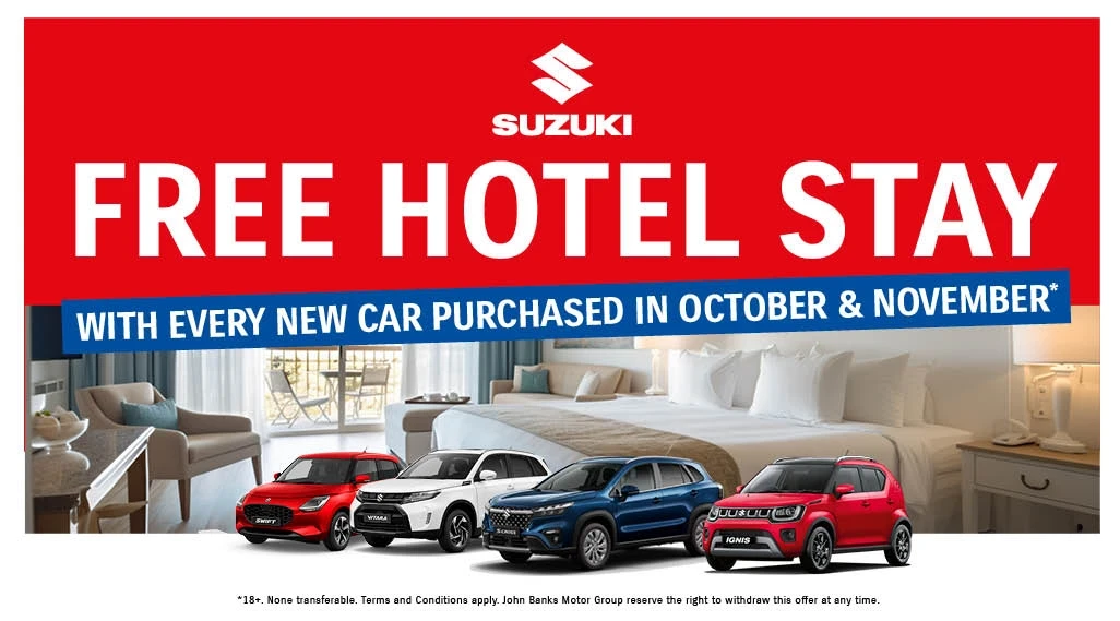 Suzuki Current Free Holiday Offer with every new car purchase