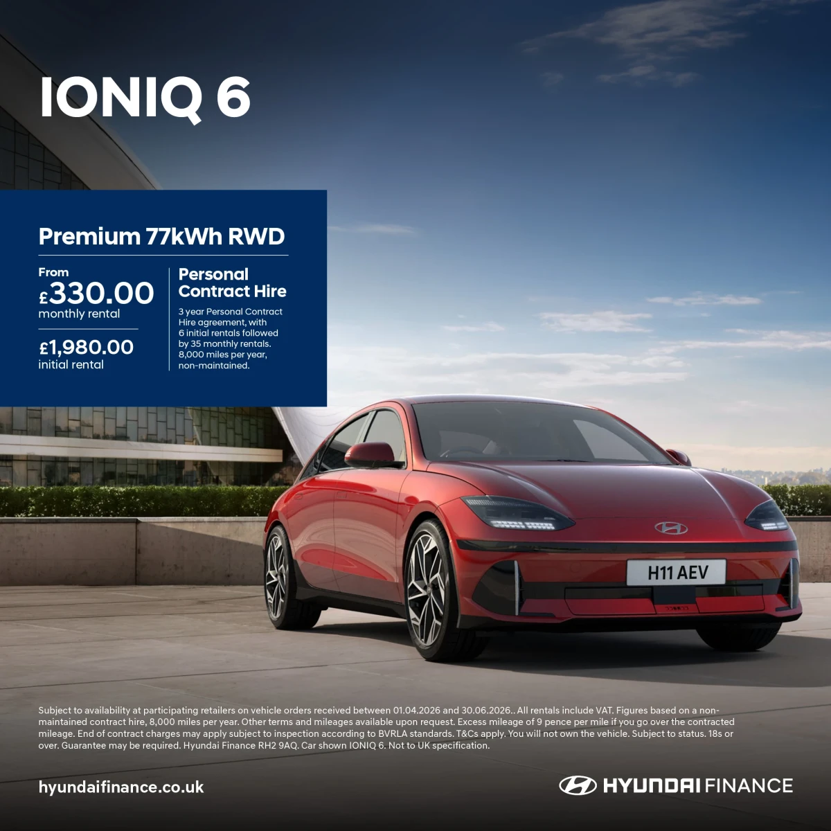Hyundai IONIQ 6 Premium Personal Contract Hire Offer