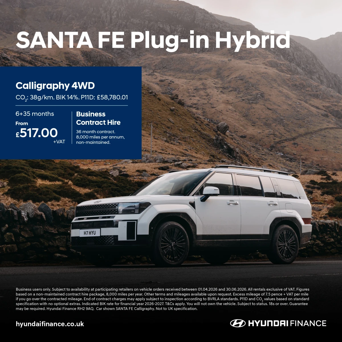 SANTA FE Hybrid Plug-In Hybrid Business Contract Hire Offer