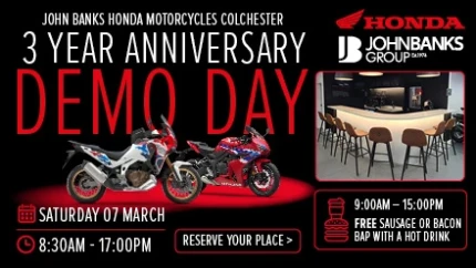 John Banks Honda Motorcycles 3 year Anniversary Demo Day