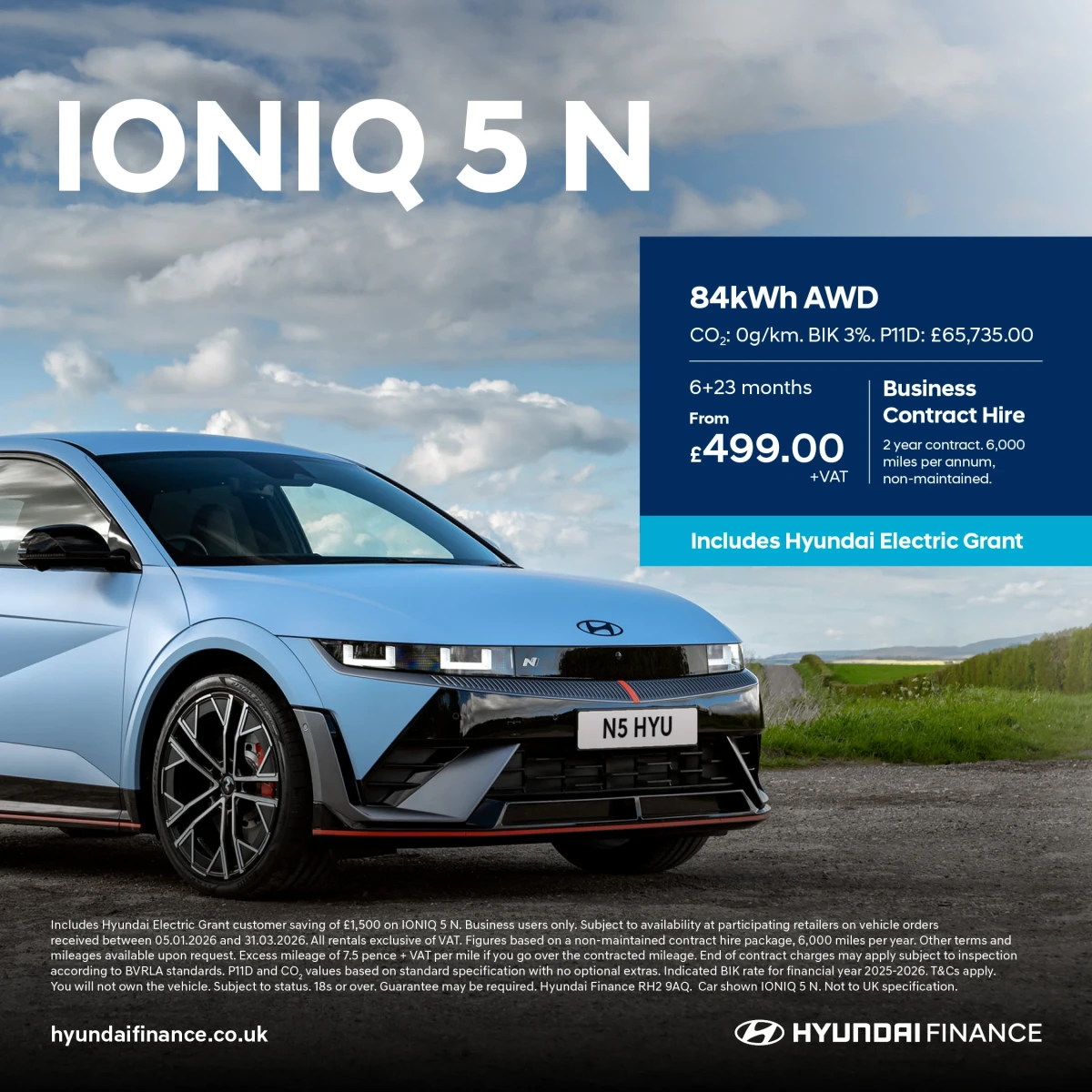 Hyundai IONIQ 5N Current Business Contract Hire Offer