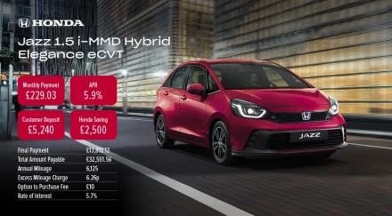 Honda Jazz Hatchback Elegance 1.5 i-MMD Hybrid e:HEV – From £28,475