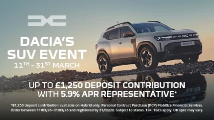 John Banks Dacia SUV Event | 11th - 31st March