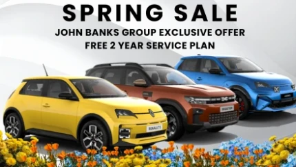 Spring Sale on Renault Dacia and Alpine at our John Banks Dealerships
