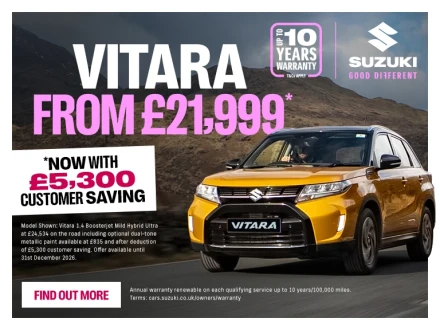 Suzuki Vitara 1.4 Mild Hybrid Motion - From £21,999