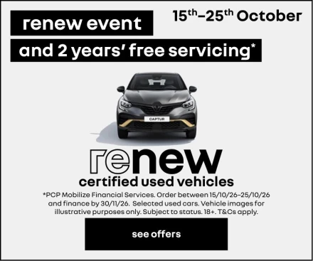 Renault Renew Used Car Event – 15th to 25th October 2026