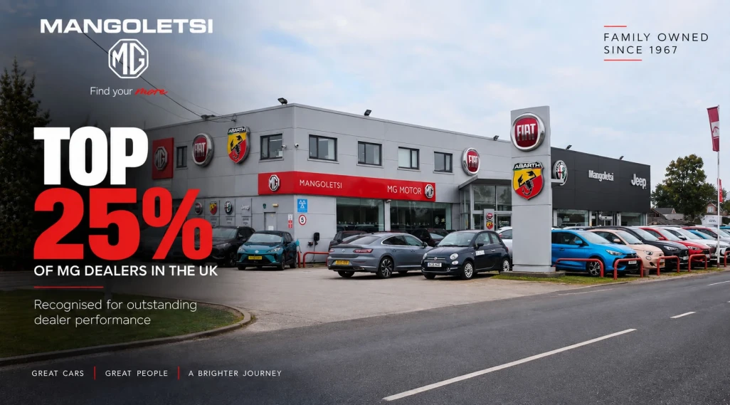 Mangoletsi MG Recognised Among the UK’s Top 25% of MG Dealers