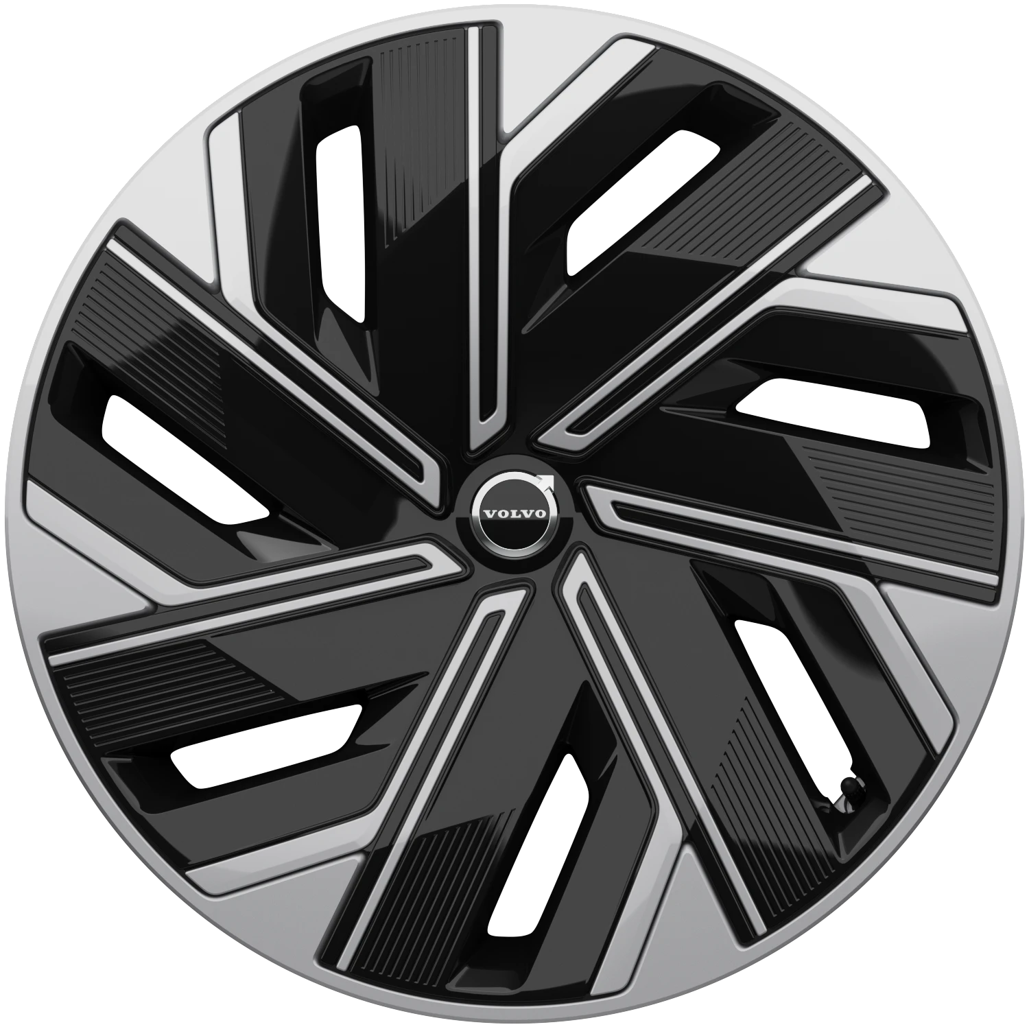20″ 7-spoke glossy silver/glossy black