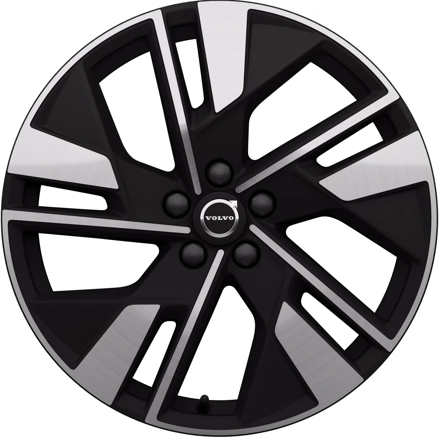 19″ 5-double spoke glossy black diamond cut