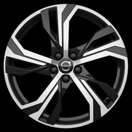 19″ 5-triple spoke glossy black diamond cut