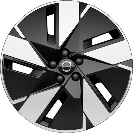 19″ 5-spoke glossy black diamond cut