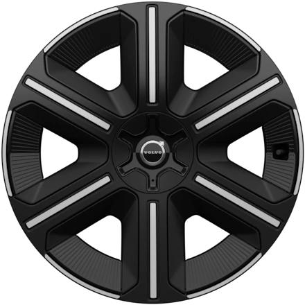 21″ 6-spoke matt/glossy black diamond cut