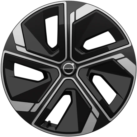 20″ 5-spoke matt/glossy black diamond cut