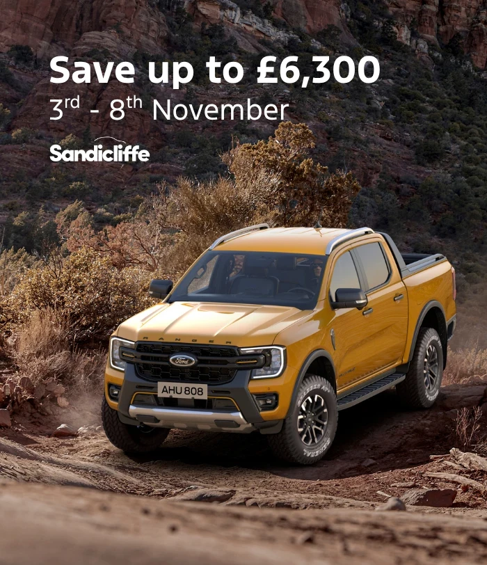 Save Up to £6,300 on the New Ford Ranger at Sandicliffe!