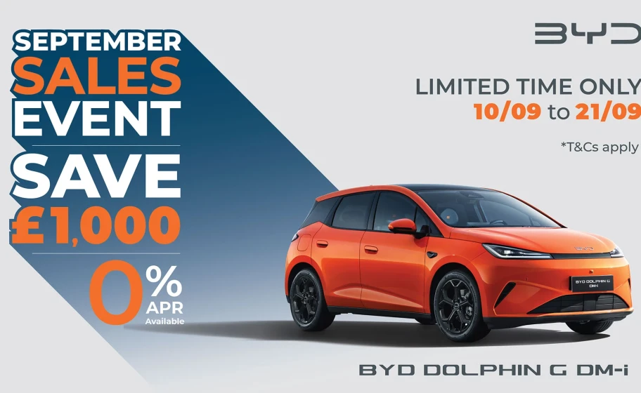 BYD September Sales Event at Sandicliffe: Exclusive Offers from 10th to 21st September