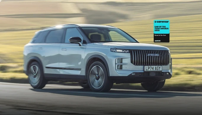 JAECOO named Carwow's Brand of the Year 2026.